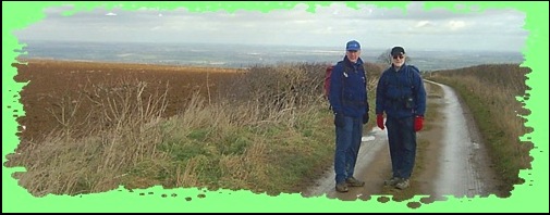 Mick and Larry on Ilmington Down